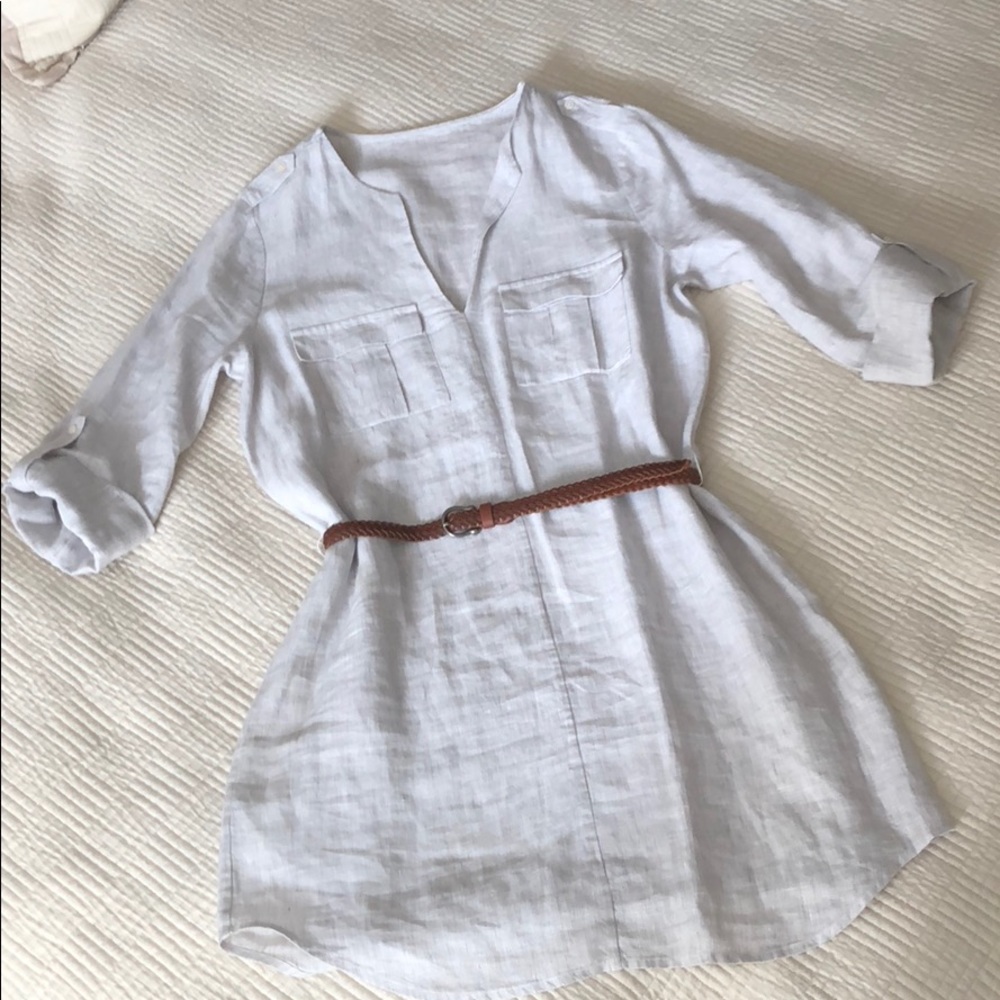 Joie linen shirt dress